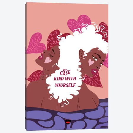Be Kind Canvas Print #MLB31} by Mlle Belamour Canvas Art Print