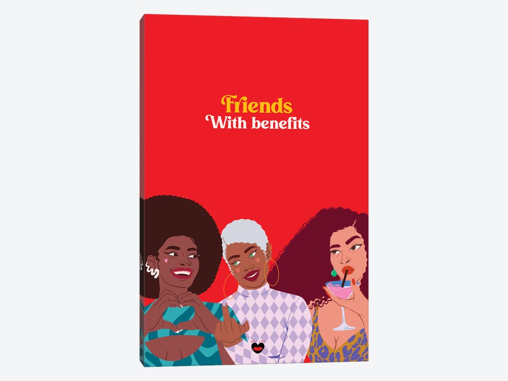 Friends With Benefits by Mlle Belamour 1-piece Canvas Art