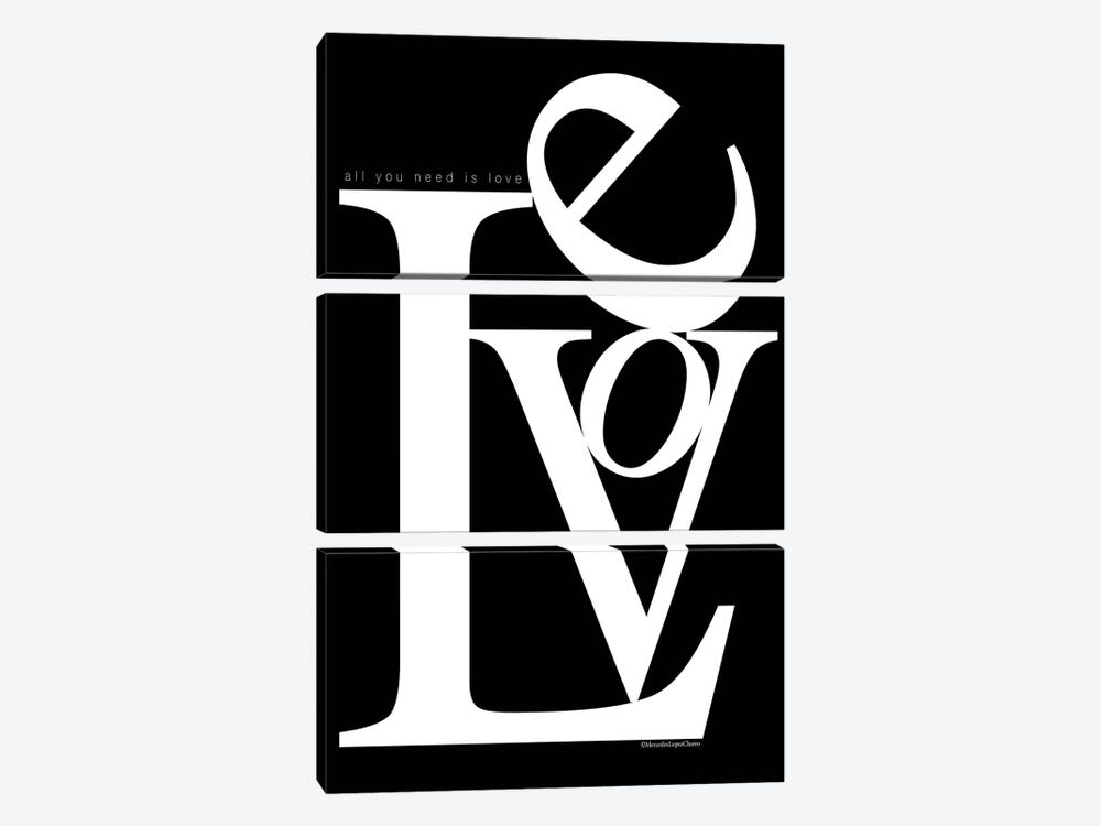 Love Stacked by Mercedes Lopez Charro 3-piece Canvas Print