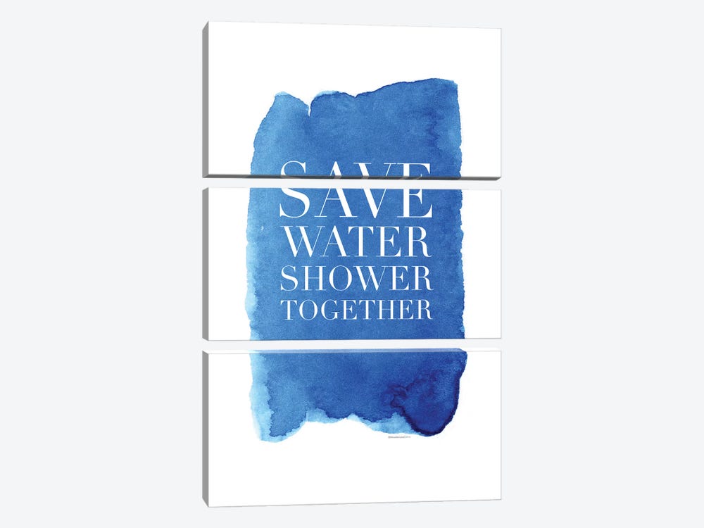 Shower Together by Mercedes Lopez Charro 3-piece Canvas Wall Art