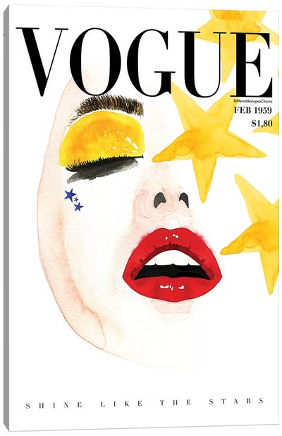 Vogue Shine Canvas Art Print - Fashion Typography