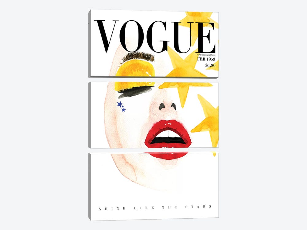Vogue Shine by Mercedes Lopez Charro 3-piece Canvas Art