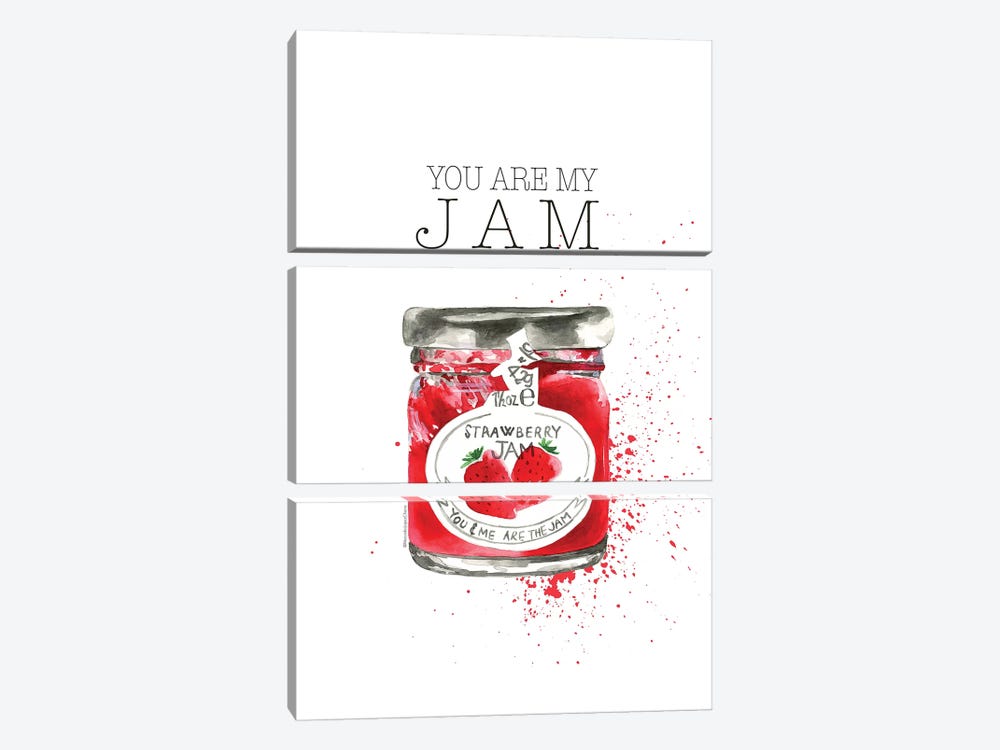 You Are My Jam by Mercedes Lopez Charro 3-piece Canvas Art Print