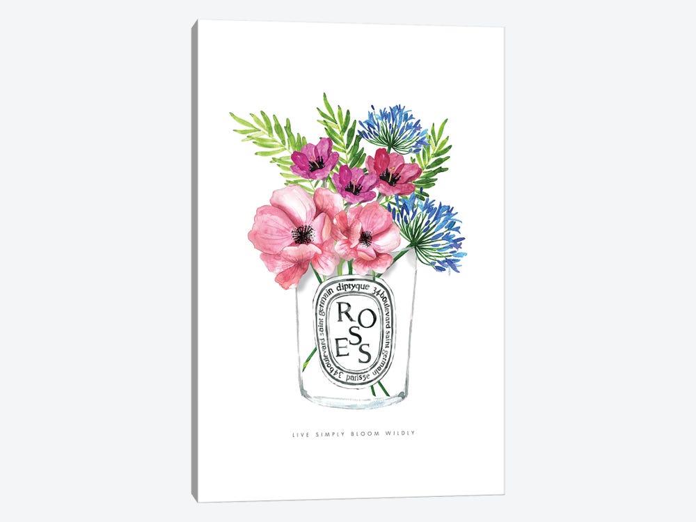 Diptyque Florals by Mercedes Lopez Charro 1-piece Canvas Print