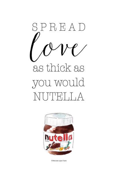 Spread Love Nutella by Mercedes Lopez Charro acrylic art print