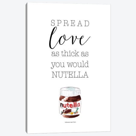 Spread Love Nutella Canvas Print #MLC121} by Mercedes Lopez Charro Art Print