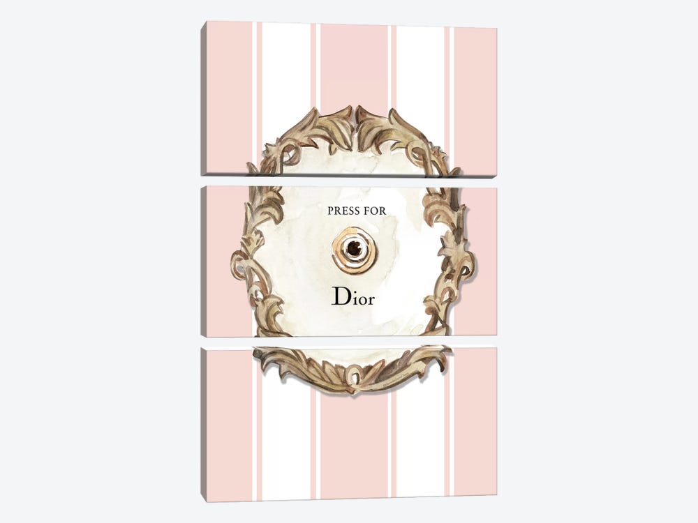 Press For Dior by Mercedes Lopez Charro 3-piece Canvas Print
