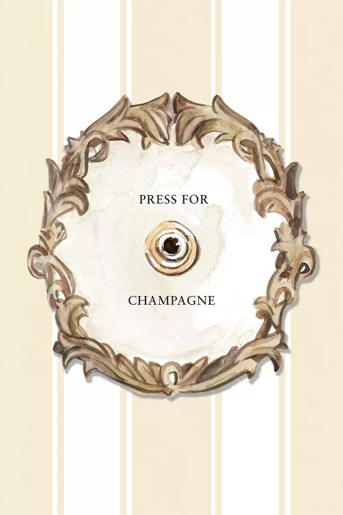 Mercedes Lopez Charro Canvas Wall Decor Prints - Louis Vuitton Champagne ( Food & Drink > Drinks > Champagne art) - 40x26 in
