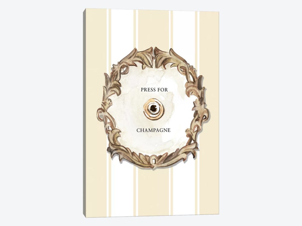 Press For Champagne (Cream) by Mercedes Lopez Charro 1-piece Canvas Print