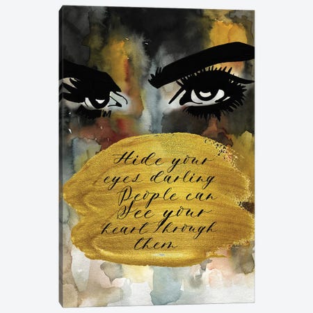 Cara Hide Your Eyes Canvas Print #MLC12} by Mercedes Lopez Charro Canvas Wall Art