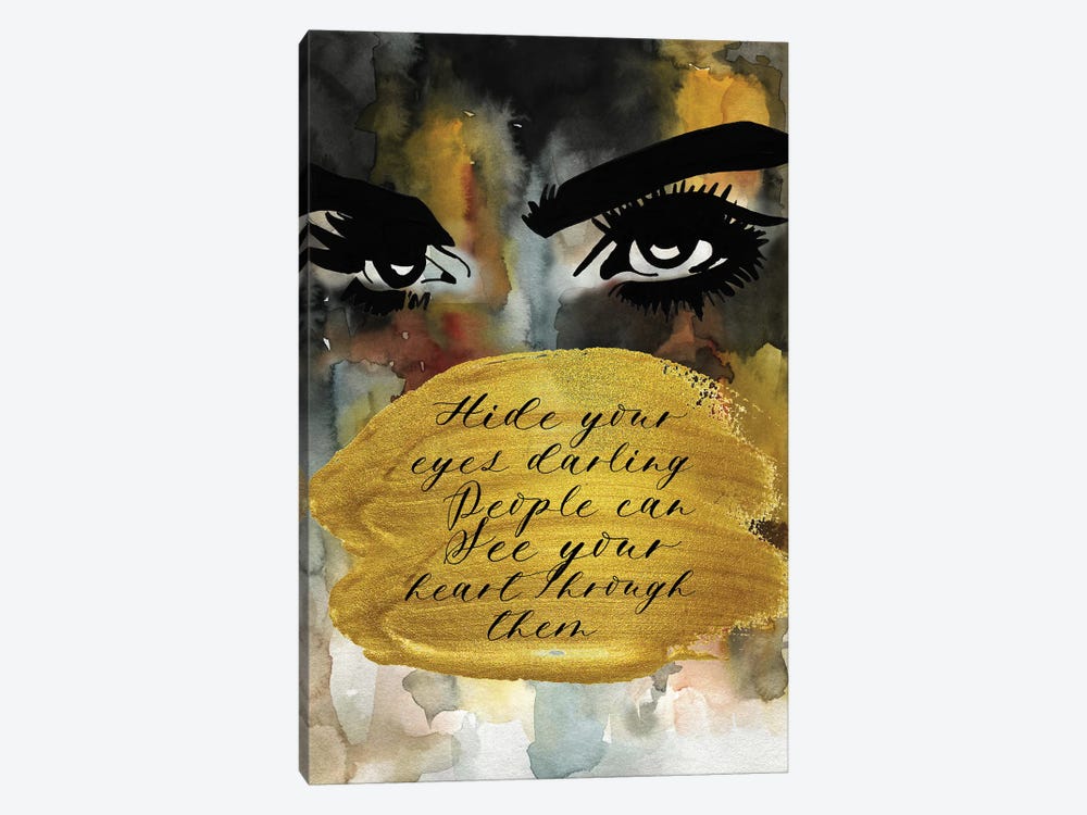 Cara Hide Your Eyes by Mercedes Lopez Charro 1-piece Art Print