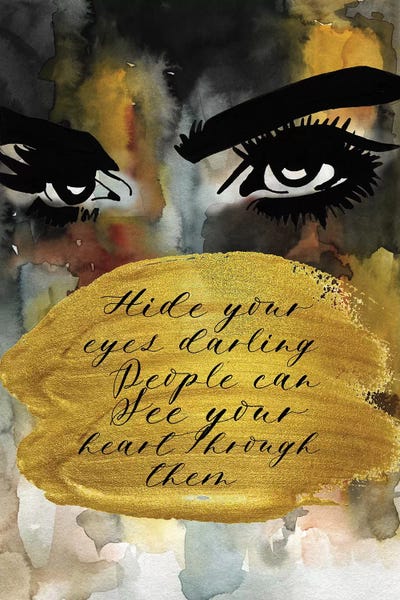 Typography: Cara Hide Your Eyes by Mercedes Lopez Charro