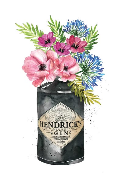 Gin: Hendricks Pink Flowers by Mercedes Lopez Charro
