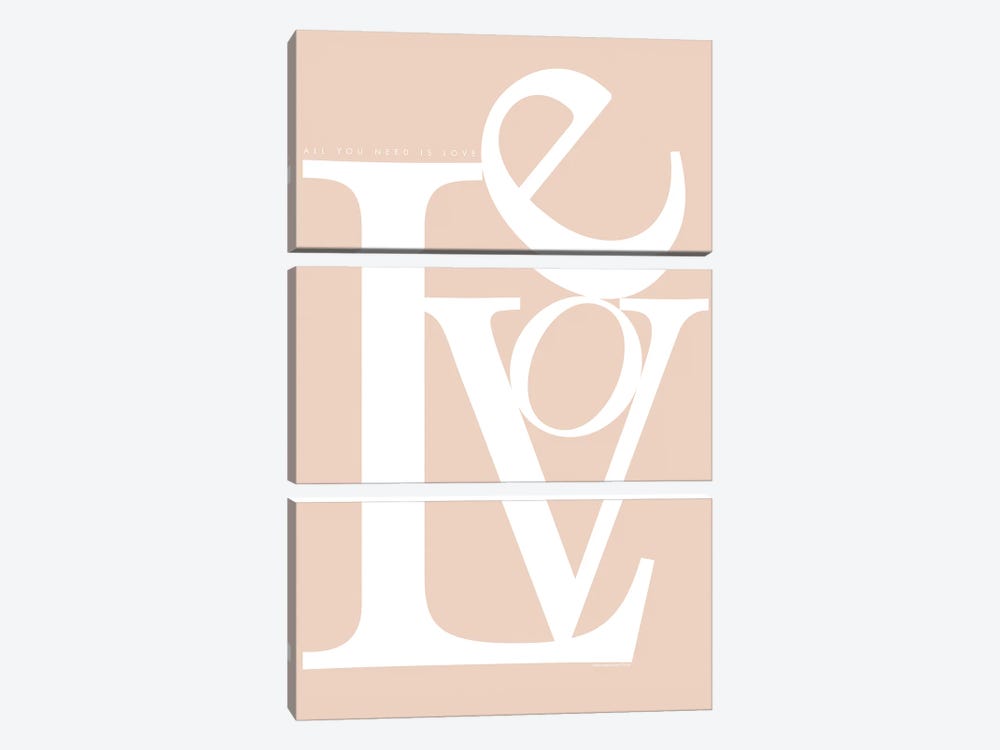 Love Stacked Nude by Mercedes Lopez Charro 3-piece Canvas Artwork