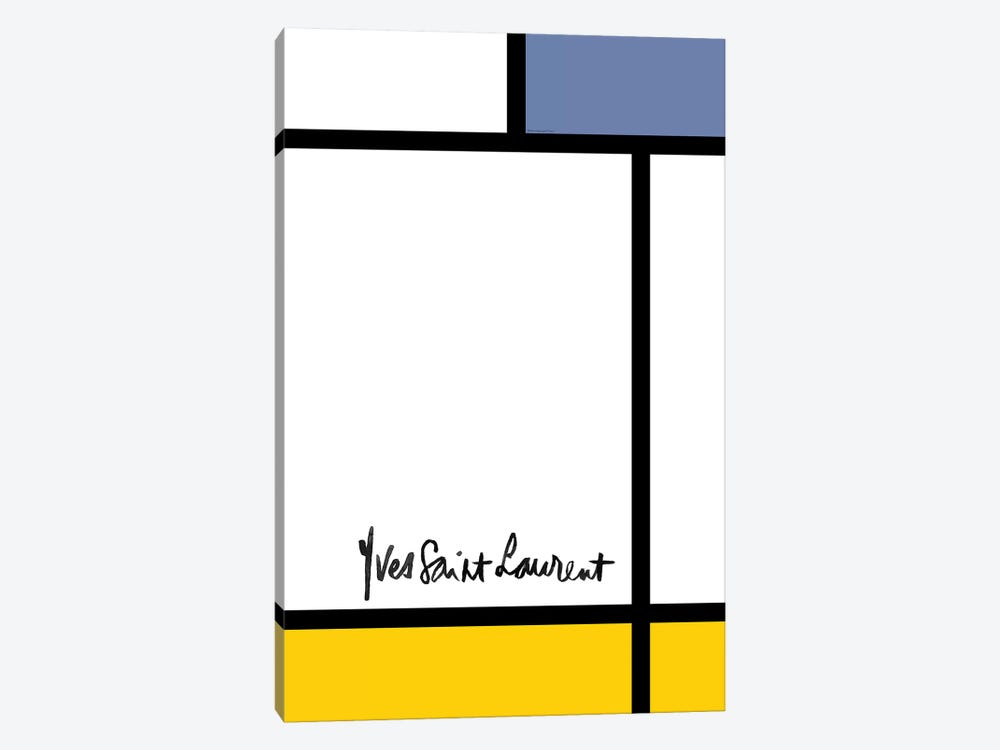 YSL Mondrian by Mercedes Lopez Charro 1-piece Canvas Art Print