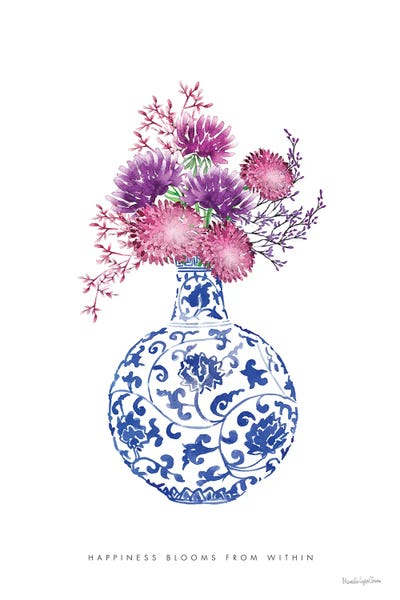 Charming Blue: Chinoiserie Style I by Mercedes Lopez Charro