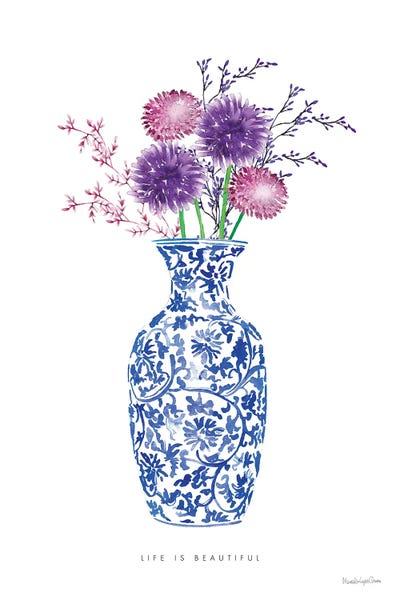 Charming Blue: Chinoiserie Style II by Mercedes Lopez Charro