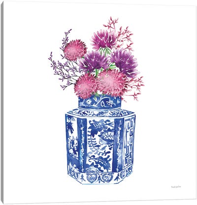 Chinoiserie Style III Canvas Art Print - Charming Blue