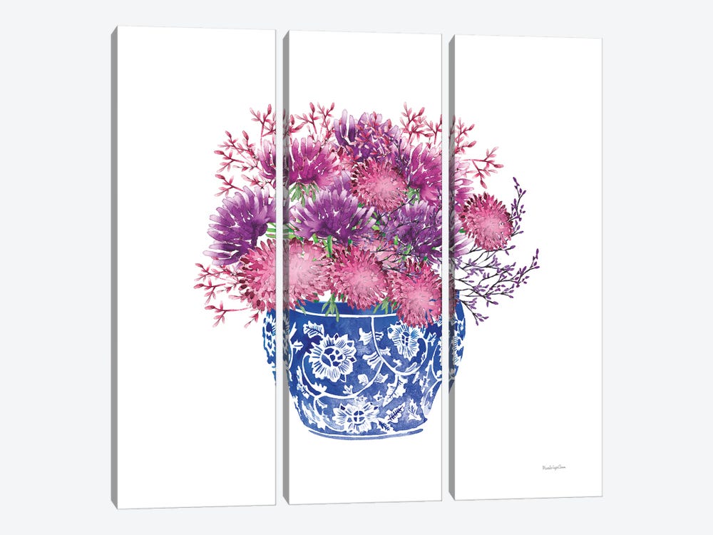 Chinoiserie Style IV by Mercedes Lopez Charro 3-piece Canvas Artwork