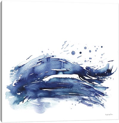 Coastal Splash III Canvas Art Print - Charming Blue
