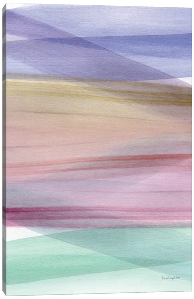Soft Summer II Warm Canvas Art Print - Purple Abstract Art
