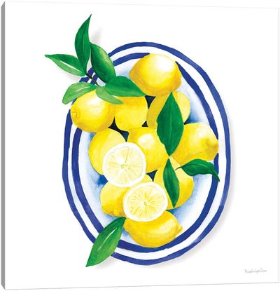 Spanish Lemons I Canvas Art Print - Mercedes Lopez Charro