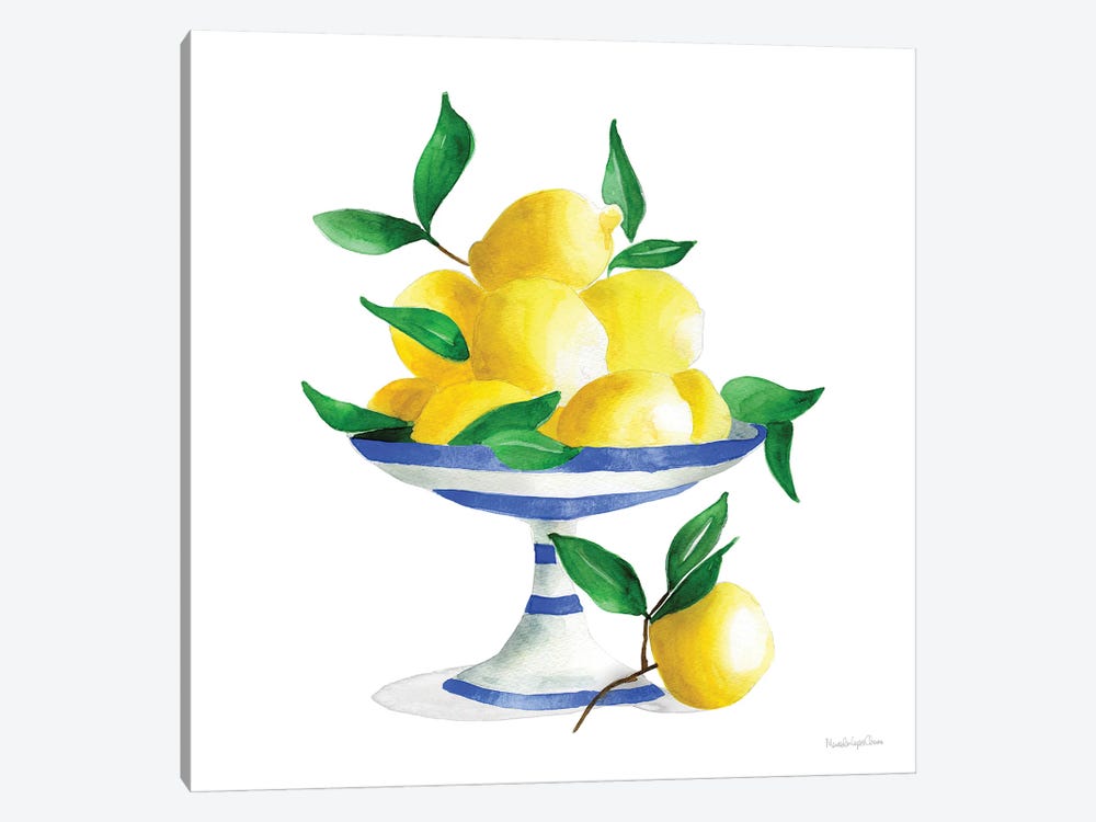 Spanish Lemons II by Mercedes Lopez Charro 1-piece Canvas Artwork