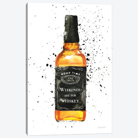 Weekends Are For Whiskey Canvas Print #MLC190} by Mercedes Lopez Charro Canvas Art