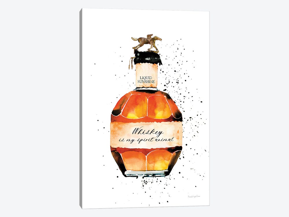 Whiskey Spirit Animal by Mercedes Lopez Charro 1-piece Art Print