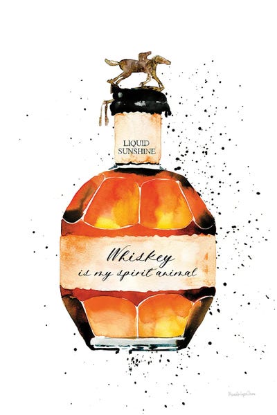 Funny Typography: Whiskey Spirit Animal by Mercedes Lopez Charro