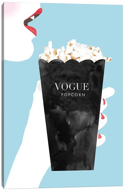 Vogue Popcorn Canvas Art Print - Vogue Art