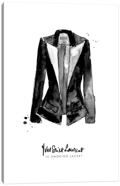 Smoking Jacket Canvas Art Print - Yves Saint Laurent
