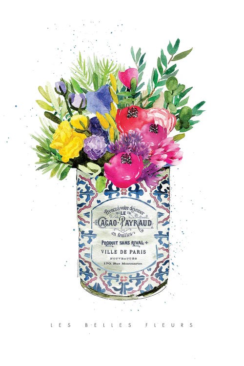 Summer Flowers in Vintage Can