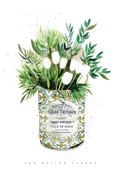 Tulips: Tulips in Vintage Can by Mercedes Lopez Charro