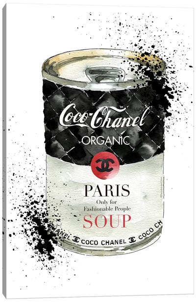 Fashion Soup Canvas Art Print - Campbell's Soup Can Reimagined