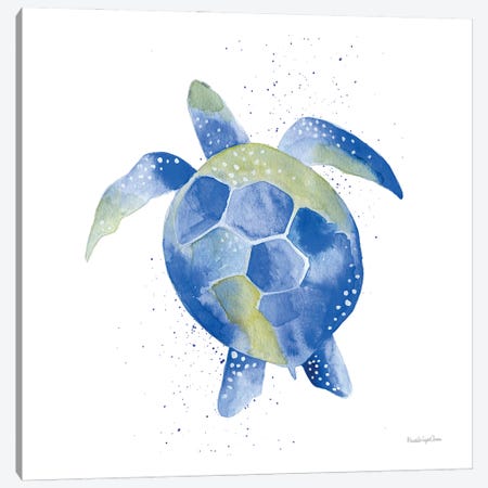 Sea Turtle Canvas Print #MLC253} by Mercedes Lopez Charro Canvas Print