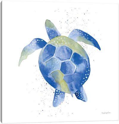 Sea Turtle Canvas Art Print - Mercedes Lopez Charro