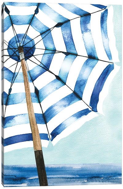Surf and Sun I Canvas Art Print - Umbrella Art