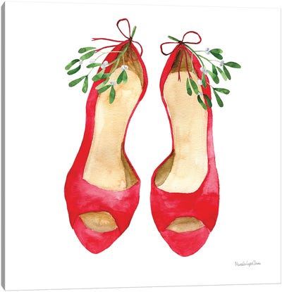 Christmas Shoes II Canvas Art Print - Seasonal Glam