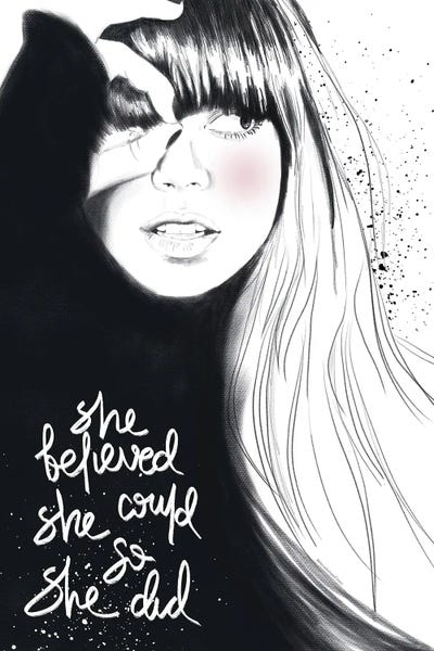 She Believed She Could by Mercedes Lopez Charro acrylic art print