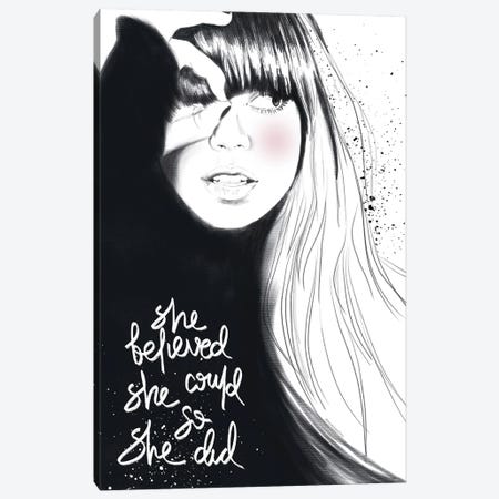 She Believed She Could Canvas Print #MLC287} by Mercedes Lopez Charro Canvas Print