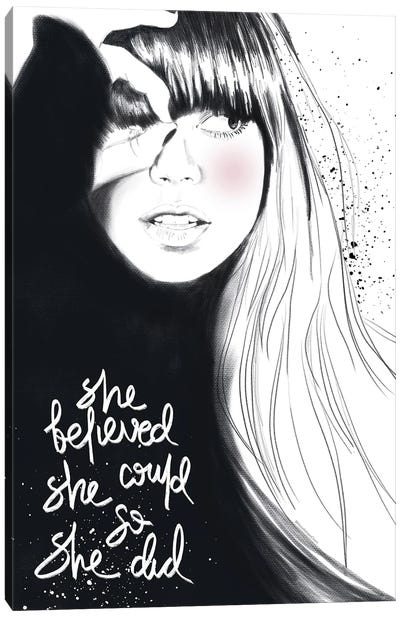 She Believed She Could Canvas Art Print - Mercedes Lopez Charro