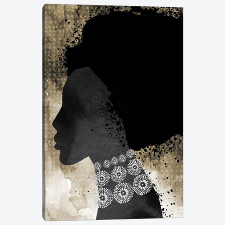 African Woman Afro Canvas Print #MLC292} by Mercedes Lopez Charro Canvas Art Print