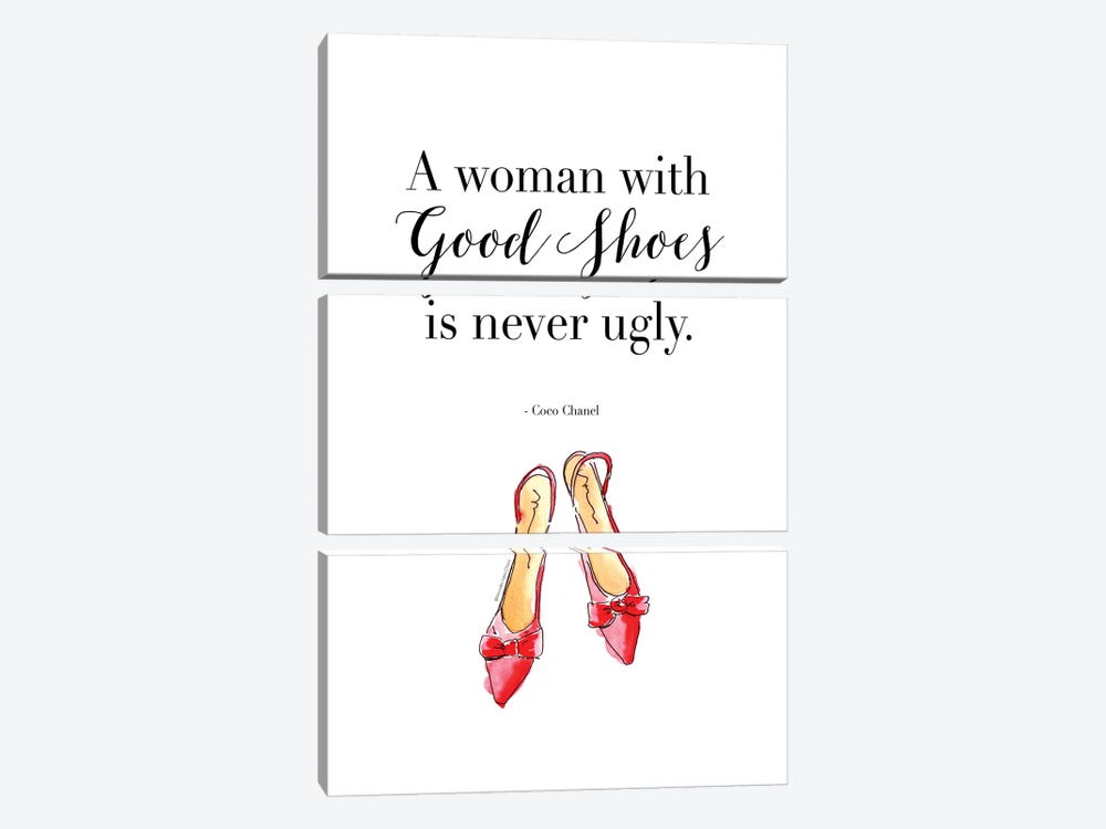 A Woman With Good Shoes by Mercedes Lopez Charro 3-piece Canvas Print