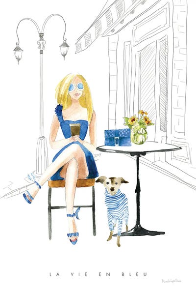 Cafes: Paris Girlfriends VI by Mercedes Lopez Charro