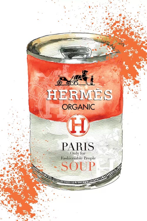 Hermes Soup by Mercedes Lopez Charro wall art
