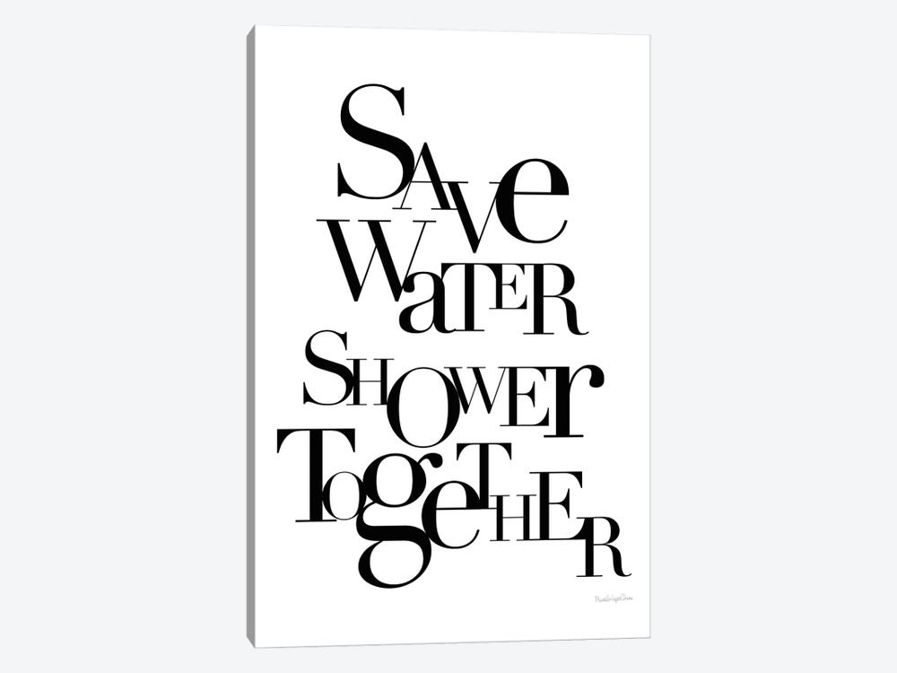 Save Water, Shower Together by Mercedes Lopez Charro 1-piece Canvas Artwork