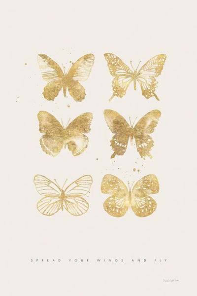 Six Gold Butterflies