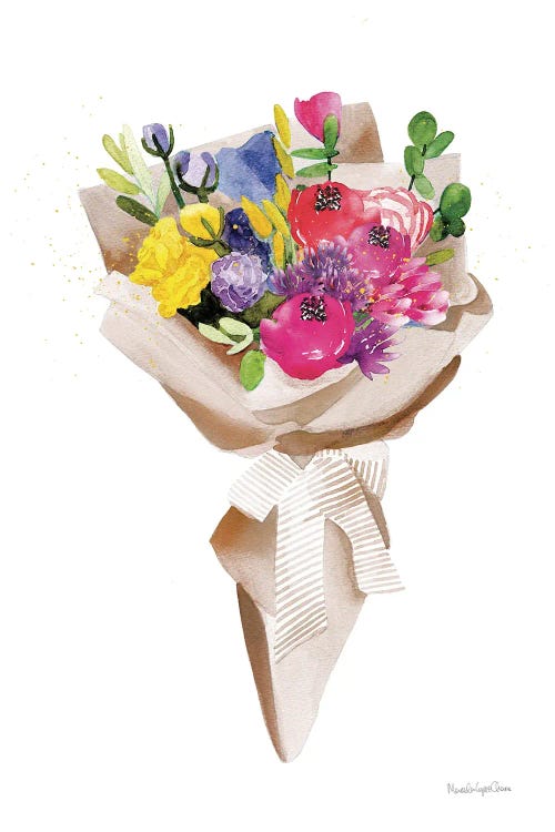 Happy Flowers by Mercedes Lopez Charro wall art