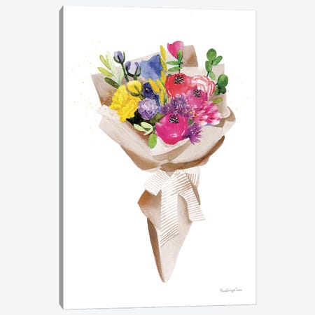 Happy Flowers Canvas Print #MLC320} by Mercedes Lopez Charro Art Print